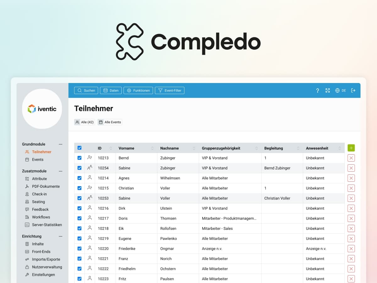 Compledo 2.0 – Die neue Version unserer Event Software für effizientes Teilnehmermanagement
