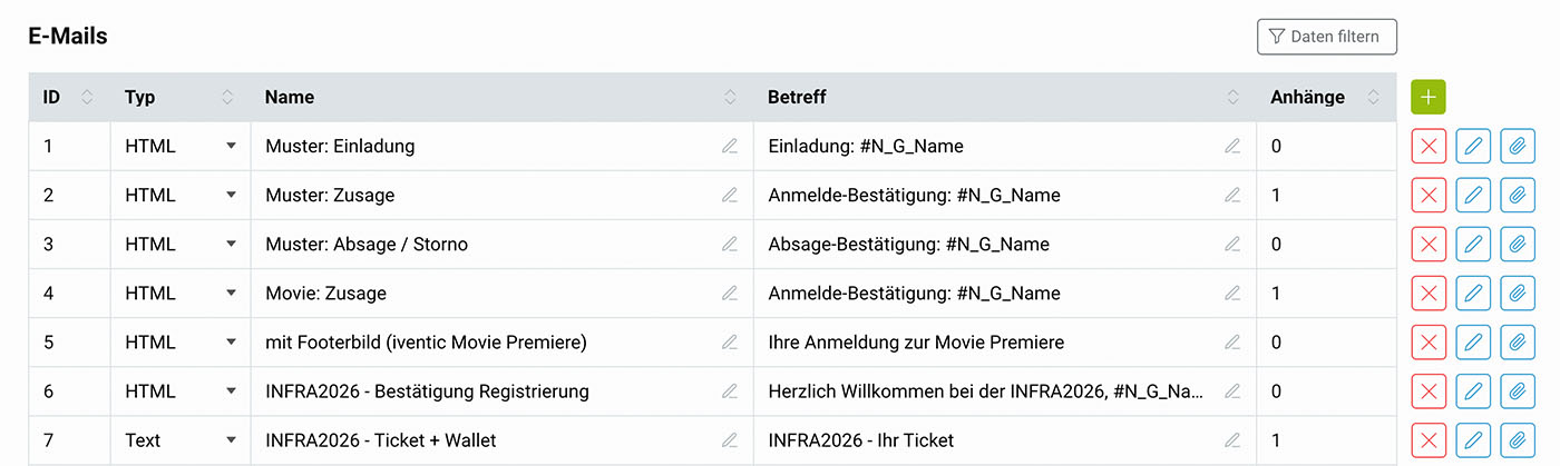 E-Mail-Vorlagen als HTML oder Text anlegen