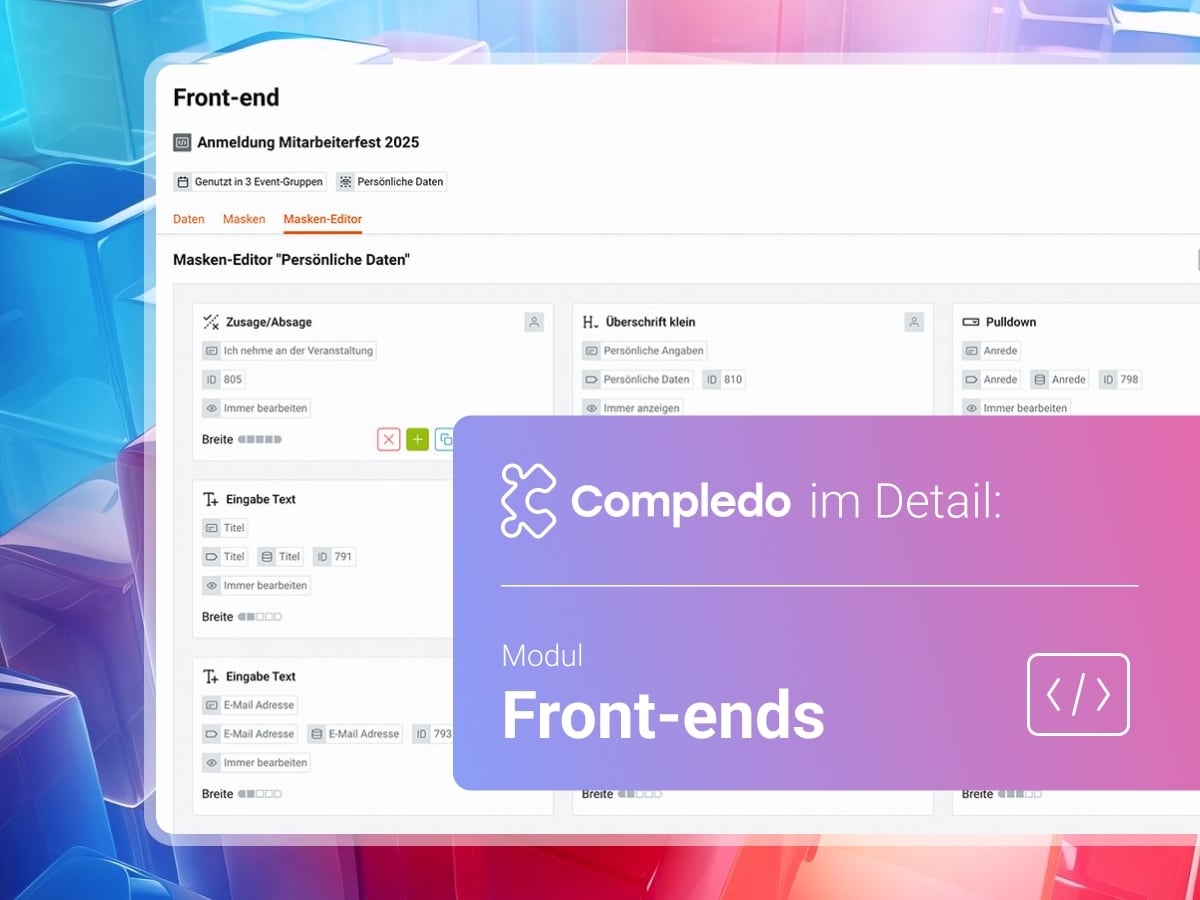Event Registrierungsseiten professionell gestalten mit dem Modul “Front-ends”